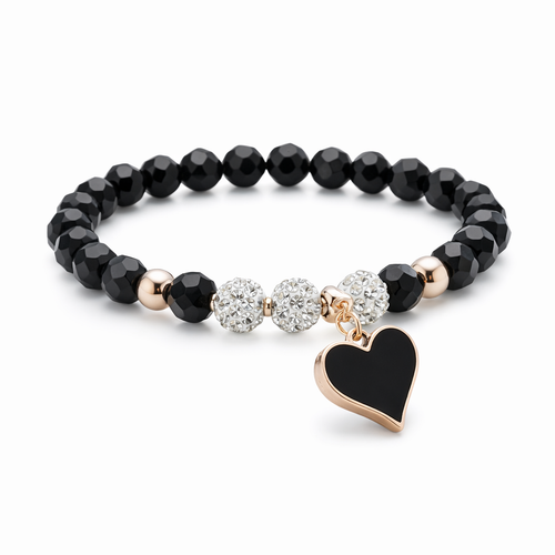 Petraux heart-shaped crystal bracelet handcrafted ethically sourced gemstone