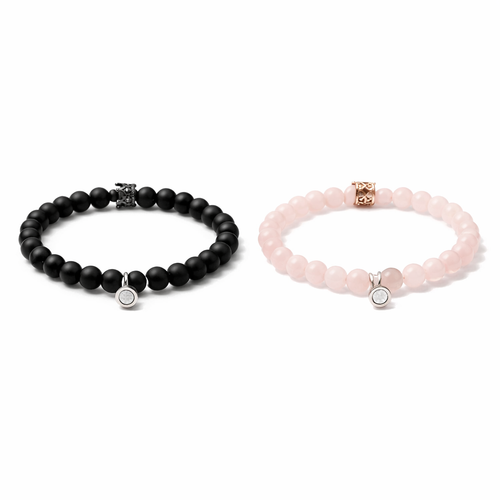 Petraux frosted crystal magnetic crown bracelet handcrafted natural stone