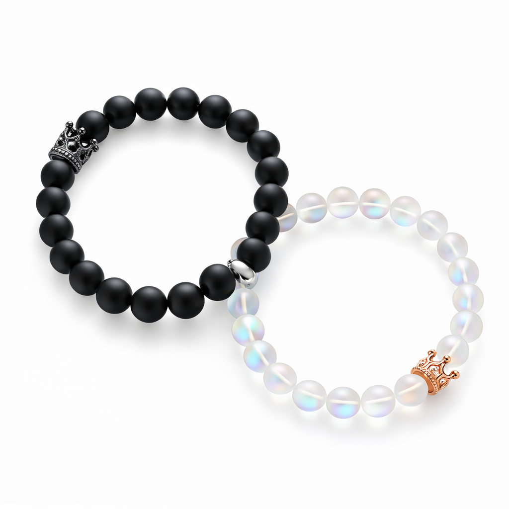 Crystal Crown Bracelet Set